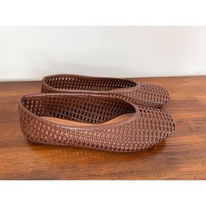 Old Navy Lattice Ballet Flats Brown Size 10 Woman's